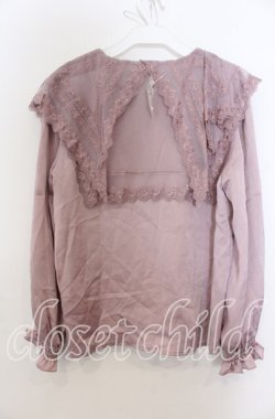 画像2: axes femme POETIQUE / レースセーラー襟ブラウス Ｍ ピンク O-25-12-07-023-AX-BL-IG-OS