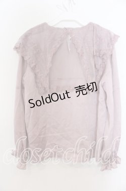 画像2: axes femme POETIQUE / レースセーラー襟ブラウス Ｍ ピンク O-25-12-07-023-AX-BL-IG-OS