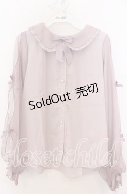 画像1: axes femme kawaii / ドットチュールブラウス Ｍ ピンク O-25-12-07-025-AX-BL-IG-OS