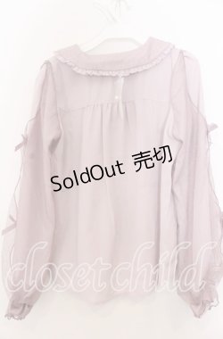 画像2: axes femme kawaii / ドットチュールブラウス Ｍ ピンク O-25-12-07-025-AX-BL-IG-OS