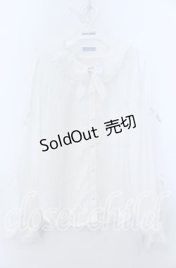 画像1: axes femme kawaii / ドットチュールブラウス  しろ O-25-12-07-028-AX-BL-IG-OS