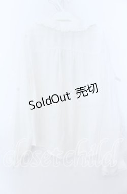 画像2: axes femme kawaii / ドットチュールブラウス  しろ O-25-12-07-028-AX-BL-IG-OS