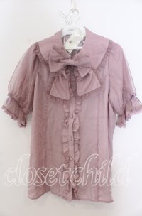 axes femme kawaii / ロマンティックフリルブラウス Ｍ ピンク O-25-12-07-031-AX-BL-IG-ZT1212G