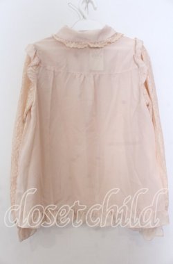 画像2: axes femme POETIQUE / レーシーフリルブラウス Ｍ ピンク O-25-12-07-032-AX-BL-IG-OS