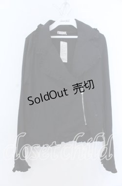 画像1: axes femme / カット素材ライダース Ｍ クロ O-25-12-07-034-AX-JA-IG-OS