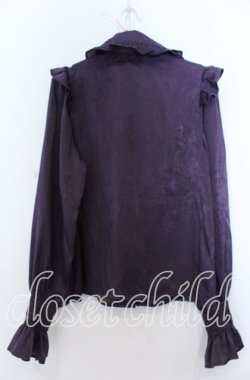 画像2: axes femme kawaii / ヴィンテージサテンブラウス Ｍ パープル O-25-12-07-035-AX-BL-IG-OS