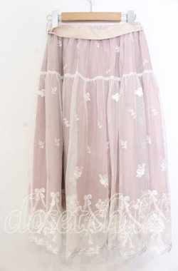 画像2: axes femme POETIQUE / リボンブーケレーススカート Ｍ ピンク O-25-12-07-036-AX-SK-IG-OS