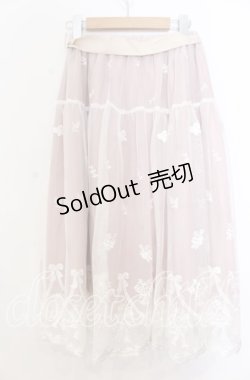 画像2: axes femme POETIQUE / リボンブーケレーススカート Ｍ ピンク O-25-12-07-036-AX-SK-IG-OS