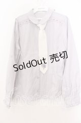 axes femme / ネクタイ付ブラウス Ｍ ラベンダー O-25-12-07-038-AX-BL-IG-OS