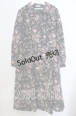 画像1: axes femme / ゴブラン柄コート Ｍ クロ O-25-12-07-039-AX-CO-IG-OS