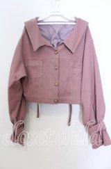 axes femme POETIQUE / バックレースアップジャケット Ｍ ピンク O-25-12-07-042-AX-JA-IG-ZT1212G