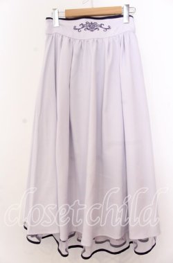 画像1: axes femme POETIQUE / 刺繍使いバッスルスカート Ｍ ラベンダー O-25-12-07-045-AX-SK-IG-OS