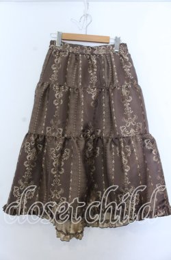 画像1: axes femme / フィッシュテールJQスカート Ｍ ブラウン O-25-12-07-046-AX-SK-IG-OS