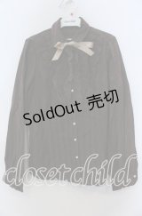 axes femme / 襟取り外しフリルブラウス Ｌ ブラウン O-25-12-07-048-AX-BL-IG-OS