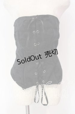 画像1: MIHO MATSUDA / 王冠ジャガードオーバーバストコルセット  ブラック O-25-12-08-021-GO-TO-IG-OS