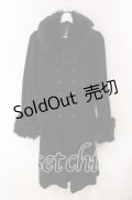 BPN / ファー付きロングコート Ｍ ブラック O-25-12-08-024-GO-CO-IG-OS