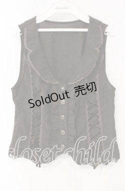 画像1: axes femme / レースアップベスト Ｍ ブラウン O-25-12-08-026-AX-TO-IG-OS