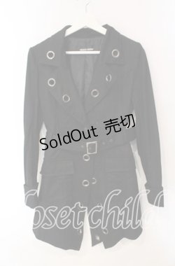 画像1: PEACE NOW / ハトメジャケット Ｍ ブラック O-25-12-08-028-PU-JA-IG-OS