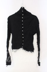 alice auaa / 楊柳ブラウス  ブラック O-25-12-08-030-AA-TO-IG-OS