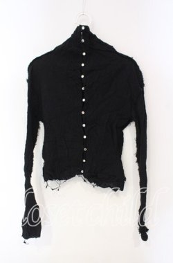 画像1: alice auaa / 楊柳ブラウス  ブラック O-25-12-08-030-AA-TO-IG-OS