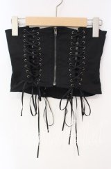 BPN / サイド編み下げコルセット Ｍ ブラック O-25-12-08-034-GO-ZA-IG-OS