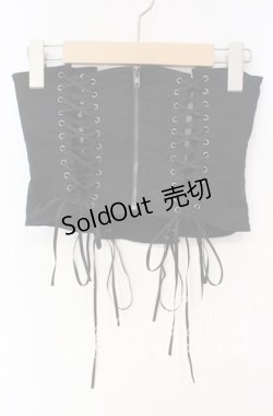 画像1: BPN / サイド編み下げコルセット Ｍ ブラック O-25-12-08-034-GO-ZA-IG-OS