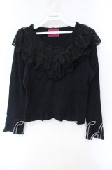 MIHO MATSUDA / ローズレースカットソー  ブラック O-25-12-08-035-GO-TO-IG-OS