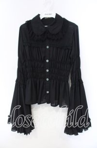 ATELIER PIERROT / 丸襟姫袖ブラウス  ブラック O-25-12-08-038-EL-BL-IG-OS