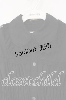 画像2: ATELIER PIERROT / 丸襟姫袖ブラウス  ブラック O-25-12-08-038-EL-BL-IG-OS