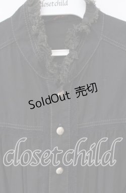 画像2: ALGONQUINS / ダブルレースアップブラウス  ブラック O-25-12-08-040-AL-BL-IG-OS