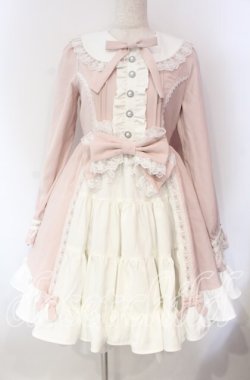 画像1: DearMyLoveEmily / プリンセスティアードはしごレースフリルワンピース M ピンク O-25-12-08-005-LO-OP-OW-OS