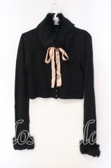 JESUS DIAMANTE / ラビットファーカーディガン  クロ O-25-12-08-048-JE-TO-IG-OS