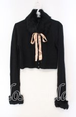 画像1: JESUS DIAMANTE / ラビットファーカーディガン  クロ O-25-12-08-048-JE-TO-IG-ZT111 (1)