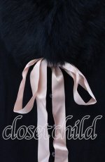 画像2: JESUS DIAMANTE / ラビットファーカーディガン  クロ O-25-12-08-048-JE-TO-IG-ZT111 (2)