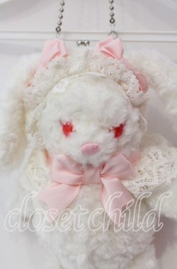 画像2: BABY,THE STARS SHINE BRIGHT / もしもしうさぎちゃんの夢見る小部屋柄セットのうさくみゃポーチ  シロ×ピンク O-25-12-08-001-BA-BG-IG-OS