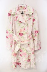 JESUS DIAMANTE / フォックスファートレンチコート【フォックスファー欠品】 38 ぼかし薔薇 O-25-12-08-052-JE-CO-IG-OS