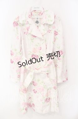 画像1: JESUS DIAMANTE / フォックスファートレンチコート【フォックスファー欠品】 38 ぼかし薔薇 O-25-12-08-052-JE-CO-IG-OS