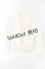 JESUS DIAMANTE / バックティアードリボンポケットジャケット 38 オフシロ O-25-12-08-053-JE-JA-IG-OS