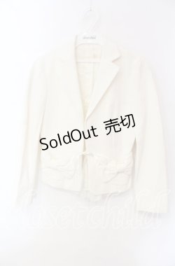 画像1: JESUS DIAMANTE / バックティアードリボンポケットジャケット 38 オフシロ O-25-12-08-053-JE-JA-IG-OS