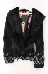 JESUS DIAMANTE / ラッセルレースラビットファージャケット 40 クロ O-25-12-08-057-JE-JA-IG-OS