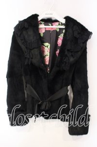 JESUS DIAMANTE / ラッセルレースラビットファージャケット 40 クロ O-25-12-08-057-JE-JA-IG-OS