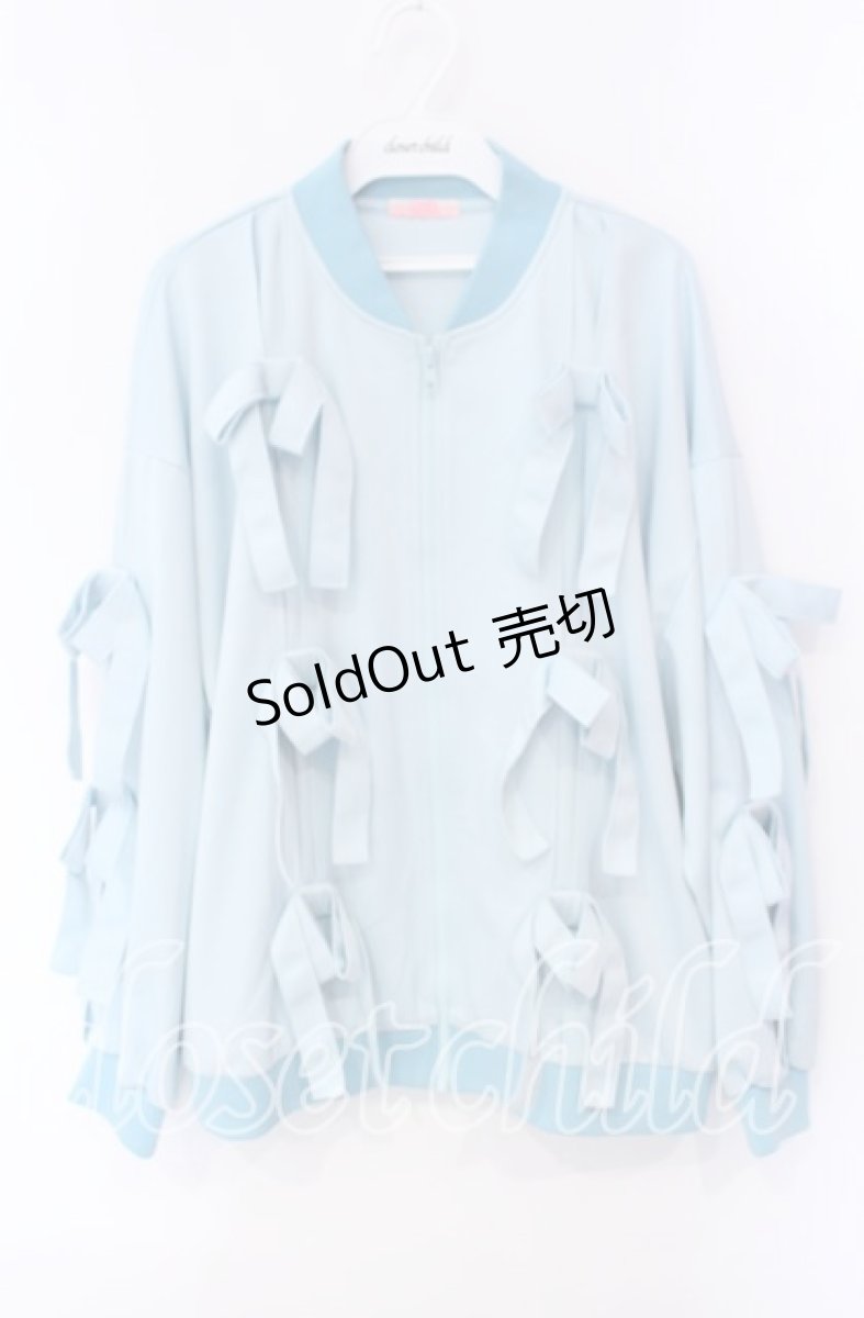 画像1: Candy Stripper / IMMATURE RIBBON BLOUSON  サックス O-25-12-08-059-PU-JA-IG-ZT515 (1)