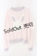 Candy Stripper / SUGAR BUNNY KNIT  トップ  ピンク O-25-12-08-061-PU-TO-IG-OS