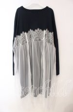 画像3: Candy Stripper / LACE LINGERIE SWEAT ONE-PIECE ワンピース  ネイビー×ホワイト O-25-12-08-064-PU-OP-IG-ZT515 (3)