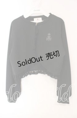 画像1: m petit by misako / MSKバラBフリルボレロ M クロ O-25-12-08-073-LO-TO-OW-OS