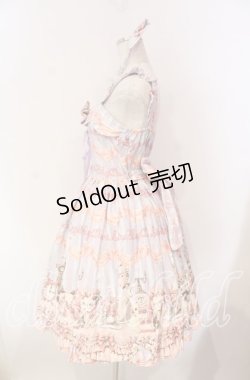 画像6: BABY,THE STARS SHINE BRIGHT / もしもしうさぎちゃんの夢見る小部屋柄ジャンパースカート  ラベンダー×サックス×ピンク O-25-12-08-006-BA-OP-IG-OS