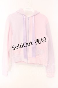 MILK / ハートポケットパーカー  ピンク×ラベンダー O-25-12-08-077-ML-TO-IG-OS