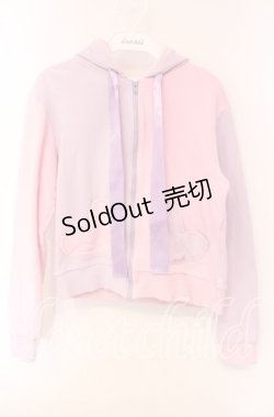 画像1: MILK / ハートポケットパーカー  ピンク×ラベンダー O-25-12-08-077-ML-TO-IG-OS