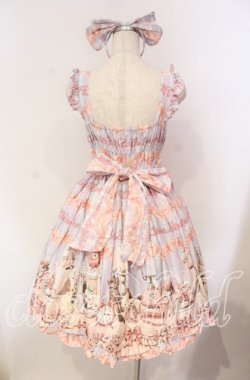 画像7: BABY,THE STARS SHINE BRIGHT / もしもしうさぎちゃんの夢見る小部屋柄ジャンパースカート  ラベンダー×サックス×ピンク O-25-12-08-006-BA-OP-IG-OS