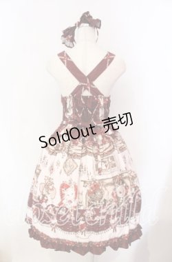 画像7: ALICE and the PIRATES / Kitten's Wonder Night Tea Party柄ジャンパースカートI型  えんじ O-25-12-08-007-PA-JA-IG-OS